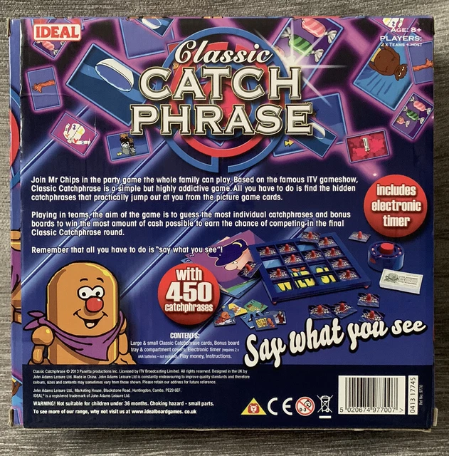 CLASSIC CATCHPHRASE BOARD Game Family TV Quiz by IDEAL 2013 (8yrs ...