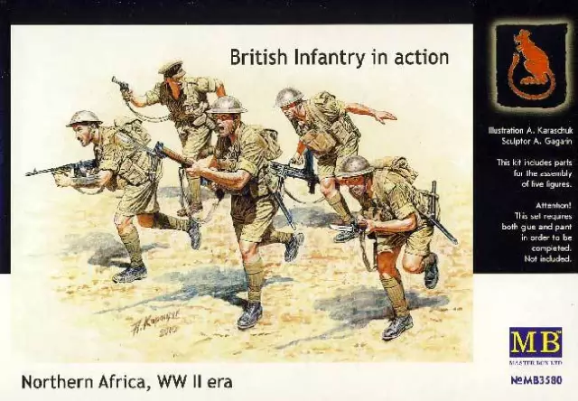 Masterbox British Infantry in action North Africa Afrika Figuren 1:35 Bausatz