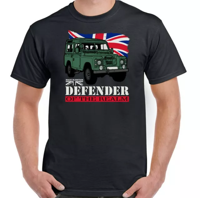 T-shirt 4x4 Off Roading Road 90 110 127 Of the Realm Uomo divertente