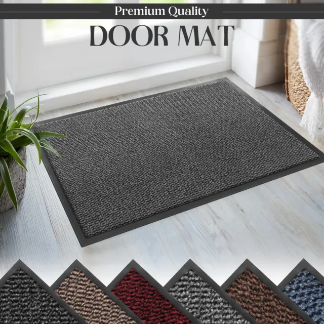 Non Slip Large Indoor Door Mat Entrance Rug Dirt Trapper Washable Barrier Mats