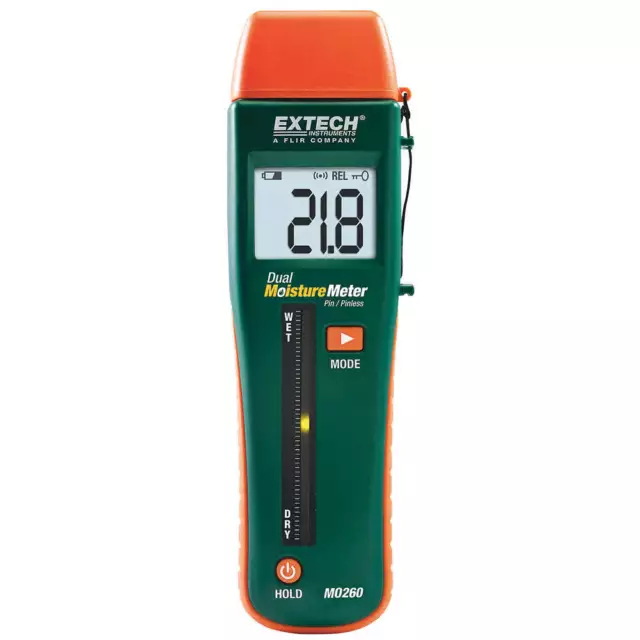 EXTECH MO260 Moisture Meter,Pin/Pinless,3/4inDepth 5WYT4