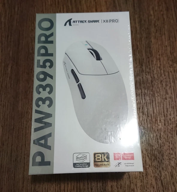 ATTACK SHARK X3Pro X3 8K Wireless Gaming Mouse 26K DPI Tri-Mode Bluetooth Wired 2.4G Ultra-Light