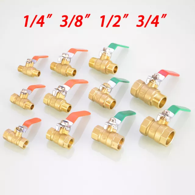 Ball Valve Long Handle BSP, 1/4" 3/8" 1/2" 3/4", Lever Ball Valves Full Range