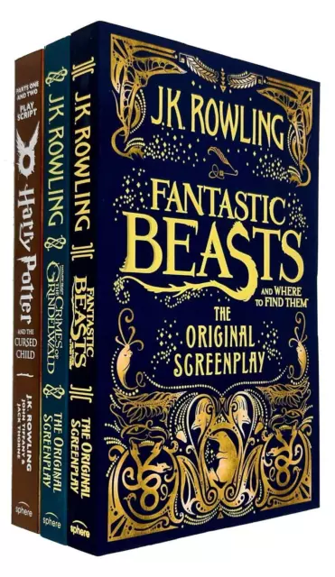 J.K. Rowling Screenplay Collection 3 Books Set (Fantastic Beasts and Where to...