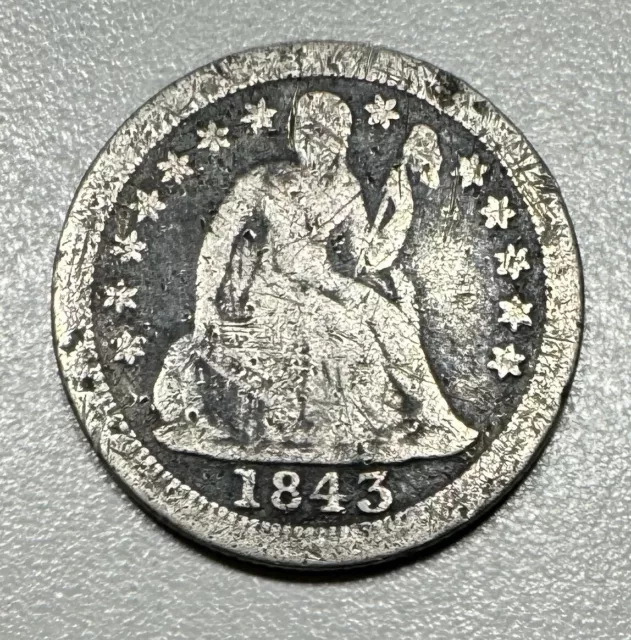1843-O Seated Liberty 10c Silver Dime