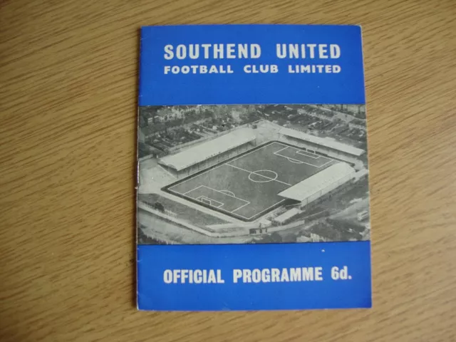 1965/6 Southend United v Stoke City - Tony Bentley Benefit Testimonial Match