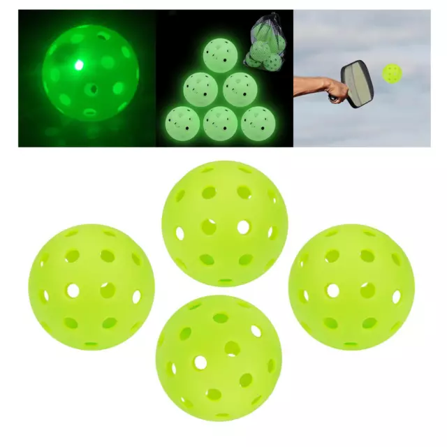 LED Pickleball Balls Professional Hollow Balls Official Size Balls Lighted