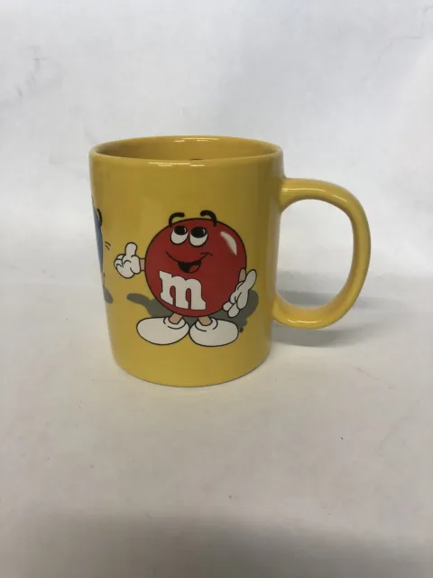 Yellow M&M Chocolate Candies Ceramic Coffee Mug Mars Vintage 1996