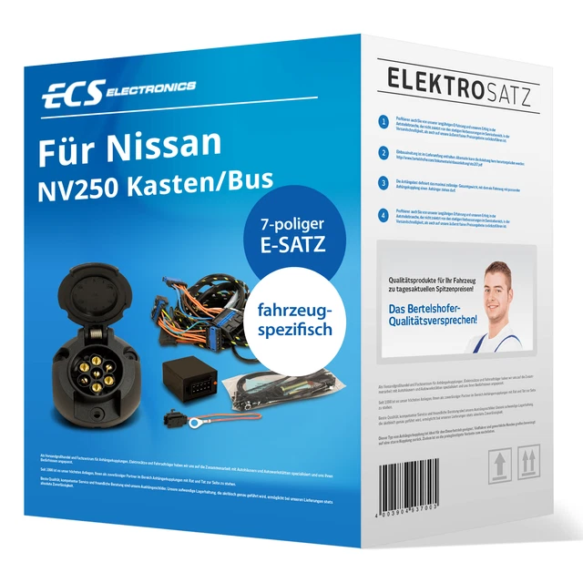 Elektrosatz 7-pol. spezifisch für Nissan NV250 Kasten/Bus 07.2019-jetzt TOP
