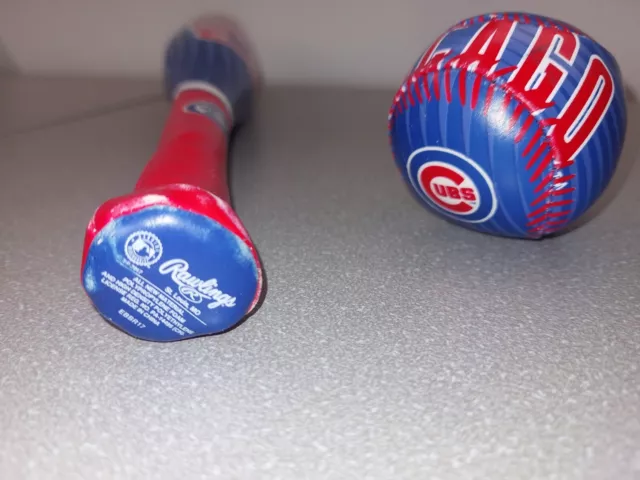 Baseball Softballschläger + Ball CHICAGO CUBS UBS Rawlings Kinderset Souvenir NL 2