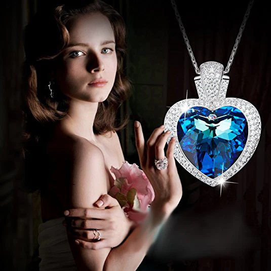 Wie Viel Kostet Das Herz Des Ozeans HERZ KETTE TITANIC Herz des Ozeans Collier Crystal Kristalle 18K