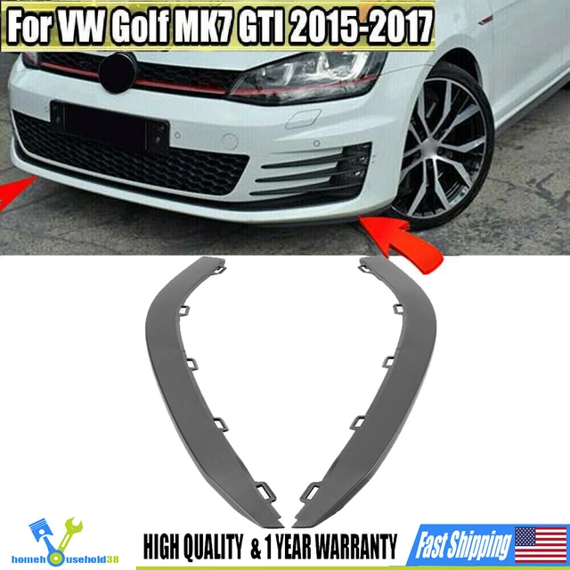 PAIR FRONT Bumper Lower Spoiler Trim For VW Golf MK7 GTI 20152017