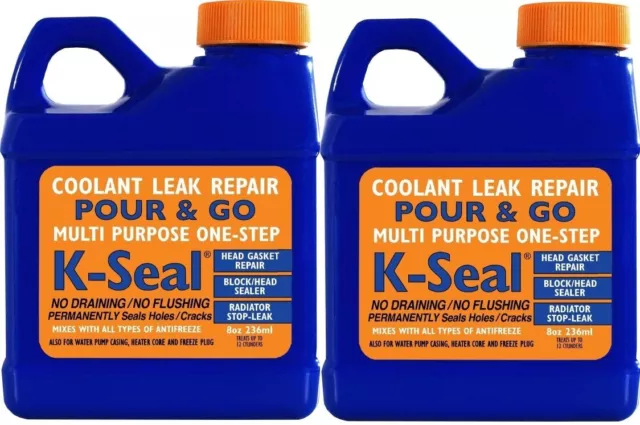 2 x K-Seal Multi Purpose Permanent Coolant Leak Repair