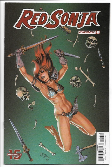 Red Sonja 10 NM-/VF+ RARE Linsner variant HTF Dynamite 2019 B cover Vol 5 Volume