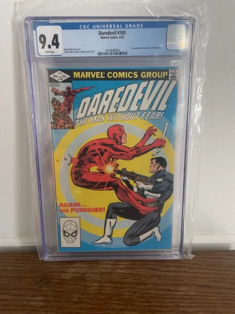 Daredevil #183 CGC 9.4 1st Punisher Battle 1982 Frank Miller Marvel Comics