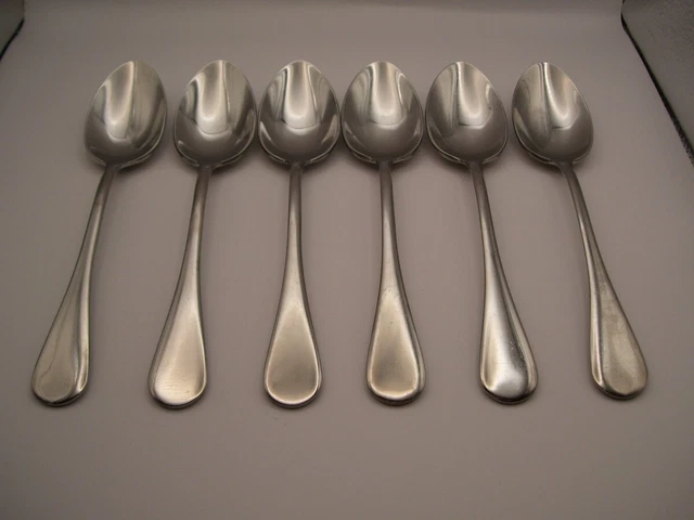 Calderoni Stainless BORROMEO Set of 6 Place / Oval Soup Spoons Calderoni Stainless BORROMEO Set of 6 Place / Oval Soup Spoons