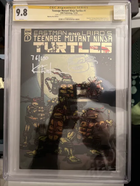 Teenage Mutant Ninja Turtles #1 Eastman Signed & Sketched SS CGC 9.8 TMNT 76/100