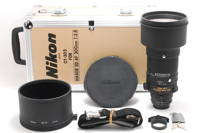 [AB Exc+] Nikon AF NIKKOR 300mm f/2.8 ED IF Lens w/Trunk, Hood From JAPAN 8599