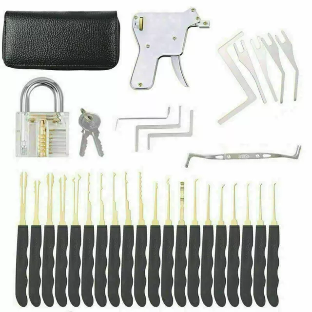 28-tlg Lockpicking Set Transparenten Übungsschlössern Dietrich übungsschloss DHL