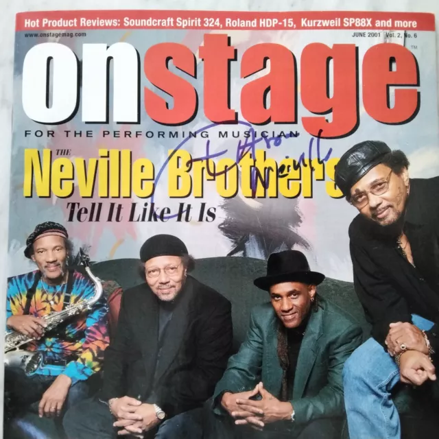 Aaron Neville SIGNED 2001 On Stage Mag Brothers R&B Singer Films All My Life