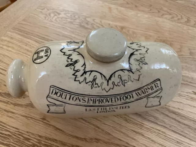 Antique Doultons Foot Warmer Lambeth Pottery London