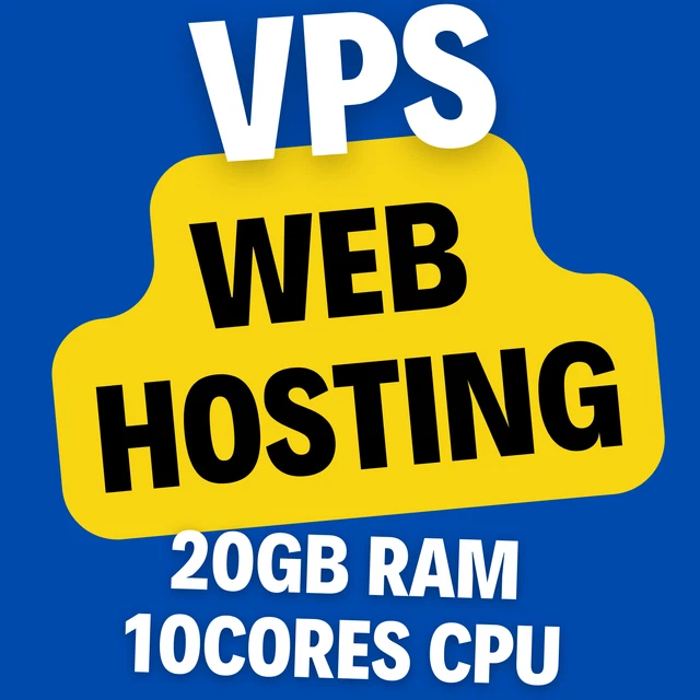 VPS Web Hosting with 20GB RAM, 10Cores CPU, SSD Storage and Unlimited Bandwidth