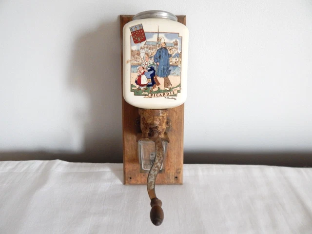 ANCIEN RARE PETIT Moulin A Café Poivre A Trémie Et Colonne No Peugeot