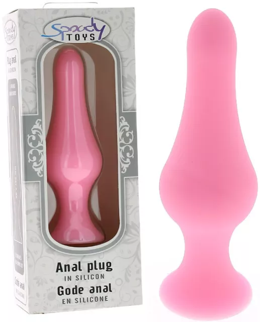 Gode anal a ventouse en silicone rose Large - 13,5 cm - Spoody - sextoy