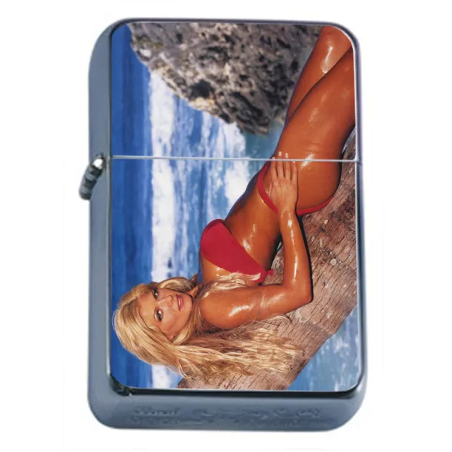 Beach Pin Up Girls D16 Windproof Dual Flame Torch Lighter Refillable