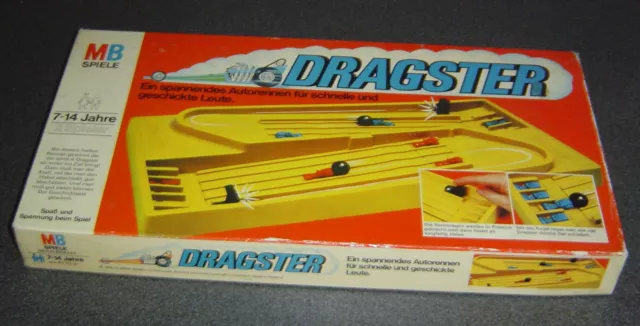 DRAGSTER von MB ©1976 Autorennspiel Katapultspiel Kinderspiel ab 7J VINTAGE Kult