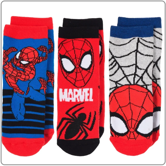 3  Calzini Antiscivolo Calze da Bambina Bambino Spiderman Marvel Minnie Disney