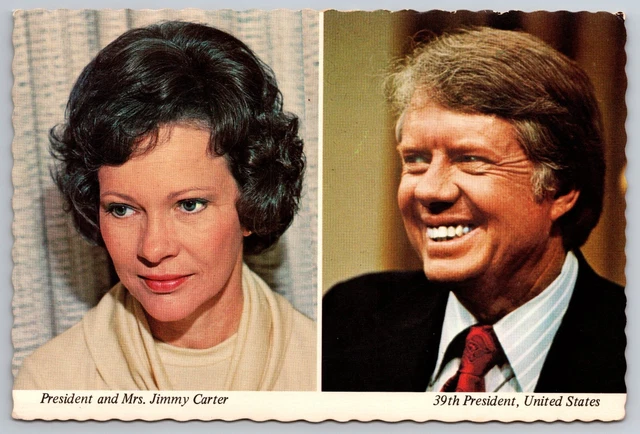 President Jimmy Carter and Wife, Rosalynn Vintage Unposted Circa 1977 Postcard