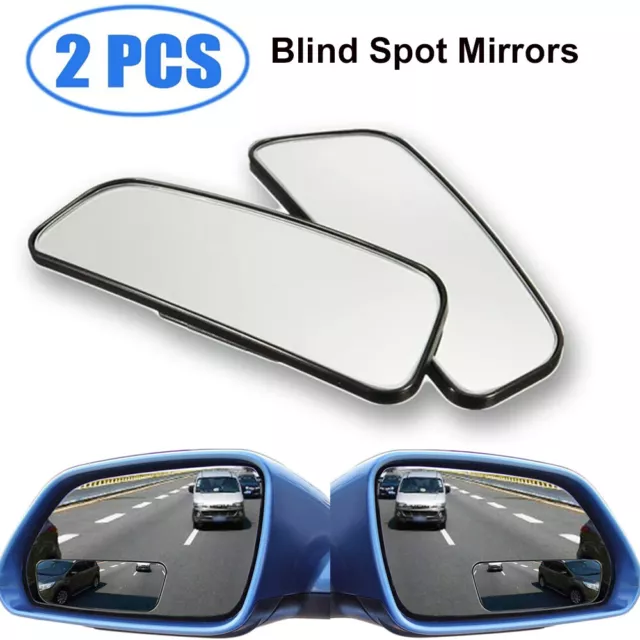 2PC Universal Adjustable Blind Spot Mirror Wide Angle Side Wing Mirror Car Truck