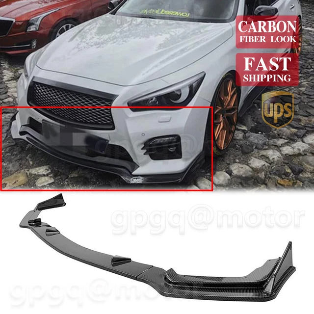 FOR INFINITI Q50 Sport 20142017 Carbon Fiber Front Bumper Lip Spoiler