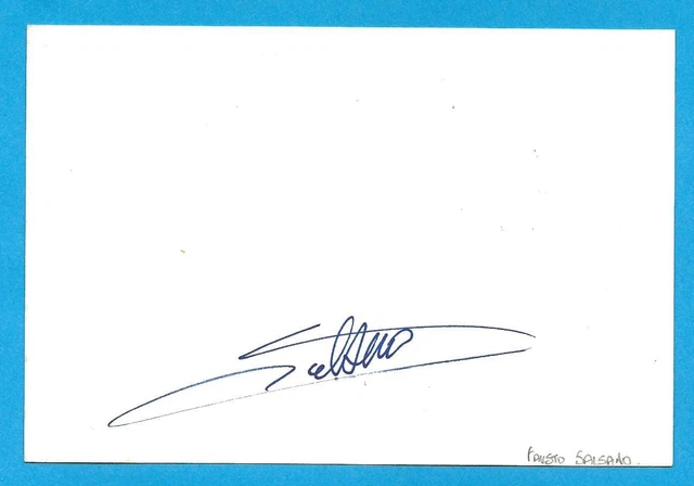 Fausto Salsano Italy Int Ass Mgr 2018-22 Ex Man City Asst Mgr Original Autograph