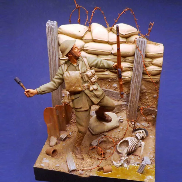 1:35 Resin Figures Model Kit Ww Ii German Soldier Grenadier W/base Unassembled