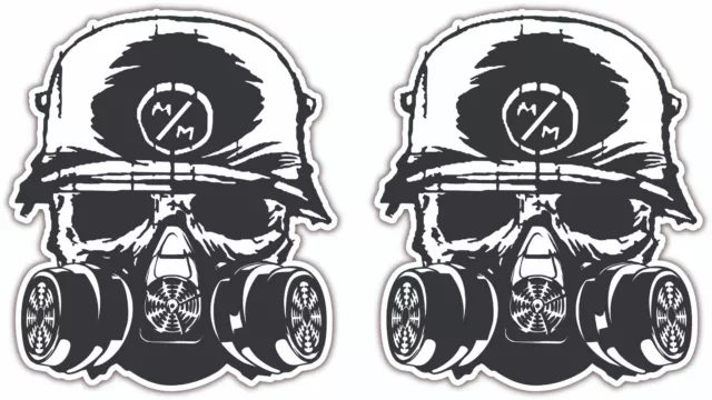 2x METAL MULISHA LOGO DECAL STICKER US MADE CAR WINDOW SKULL HELMET TRUCK ATV