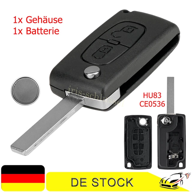 2 Stück Klappschlüssel-Gehäuse 3 Tasten – Passend Für VW, Skoda, Seat, Mit Schlüsselrohling HU66
