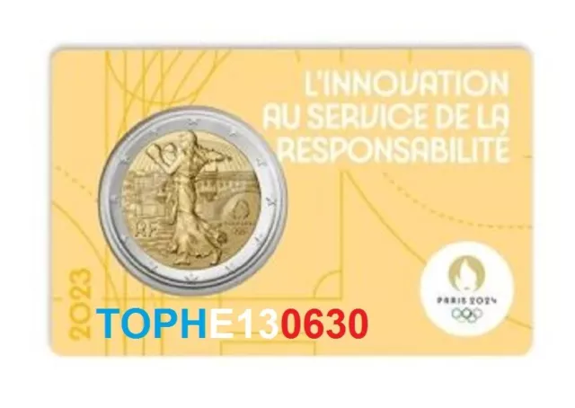 Coincard France Commémorative 2023 "J.o Paris 2024 " 2 Euro - Neuve Bu -