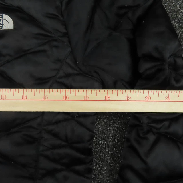 The North Face Puffer Jacket Ragazze Grande Nero 550 Cerniera Piena Finto Collo Trapuntato 5