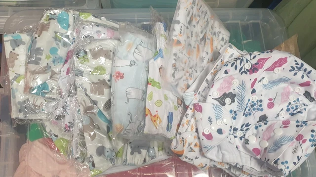 NEW Wholesale Job Lot 25 Reusable Nappies Mixed Lot