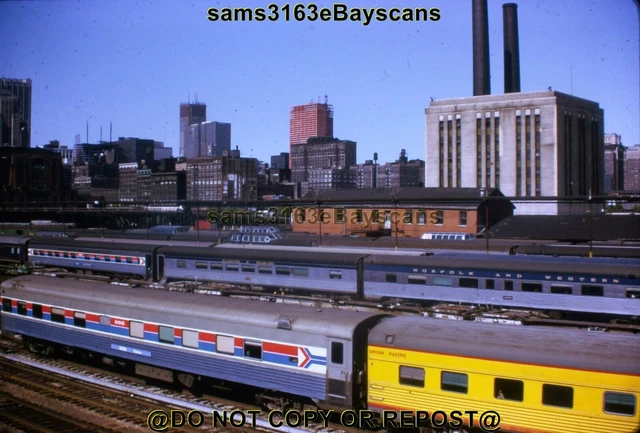 Original Slide Early Amtrak Louisville & Nashville Car Center Chicago 1972