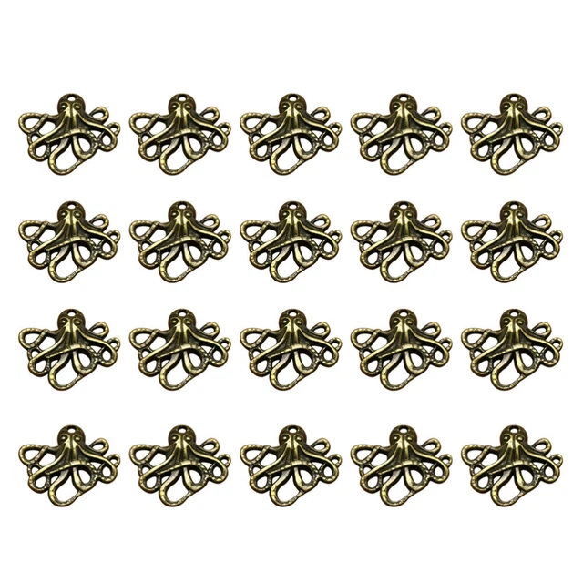 20 Stück Alloy Octopus Anhänger Charms DIY Schmuck Herstellung Zubehör für