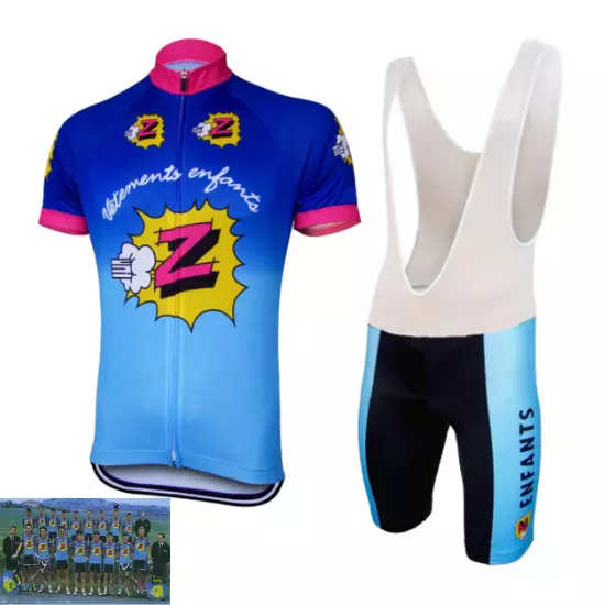 Kit Maillot+Cuissard Z Vetements Cycliste Retro Vintage Classic Cyclism Vélo