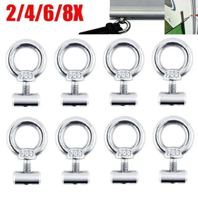 Lifting Ring Screws 2/4/6/8PCS M4 304 Stainless Steel Outdoor Slides Track Cable