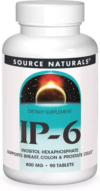 Source Naturals IP-6 (Inositol Hexaphosphate) 800mg 90 Comprimés, Prostate Santé
