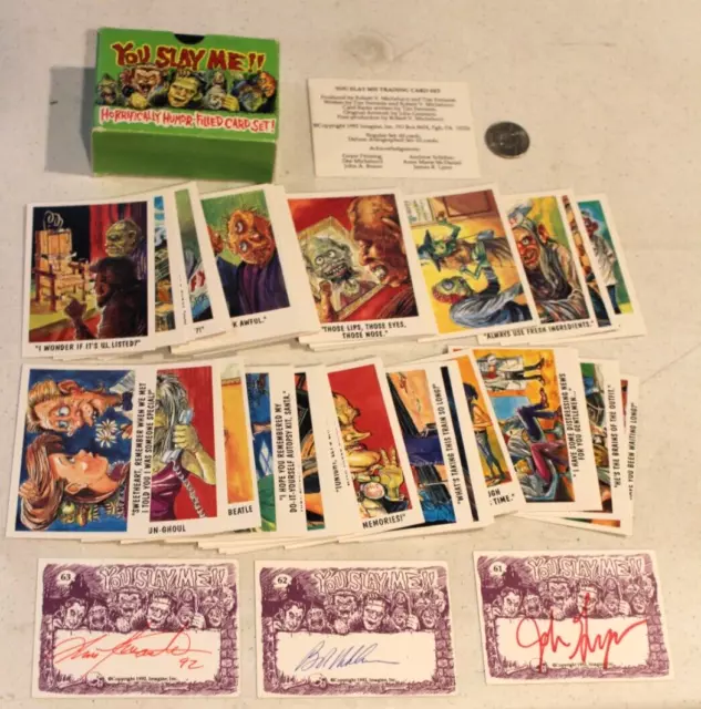 You Slay Me Complete Deluxe Autographed Set 63 Trading Cards 1999 Imagine Inc