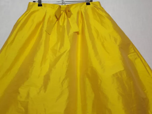 NWT SHABBY APPLE Waltzing Ball Skirt Size 14 Yellow Taffeta Pink Tulle Lined 2