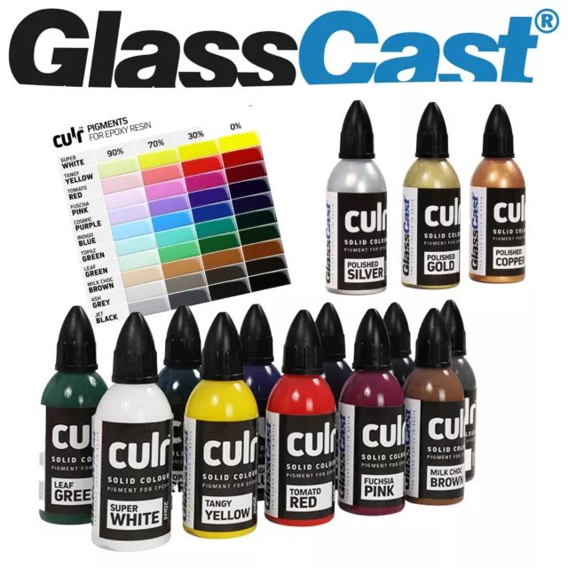 Colour Pigments for Epoxy Resin Culr GlassCast Opaque Liquid Pigments 20ml