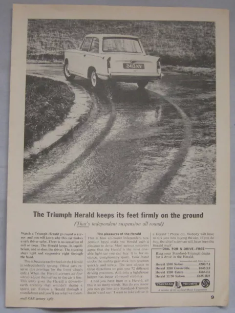 1965 Triumph Herald Original advert No.3